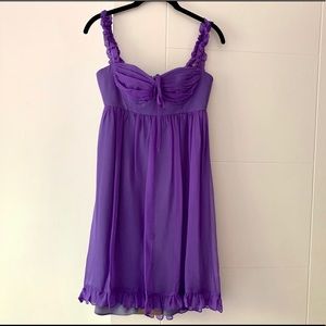 Betsey Johnson couture purple sleeveless minidress